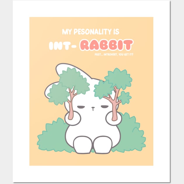 The Shy Introvert Bunny Wall Art by LoppiTokki